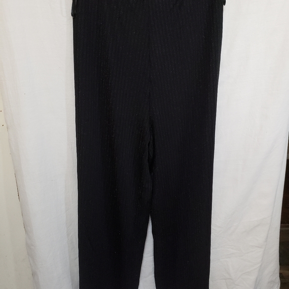 Francesca knit black flared pants sparkle size L - Picture 3 of 7